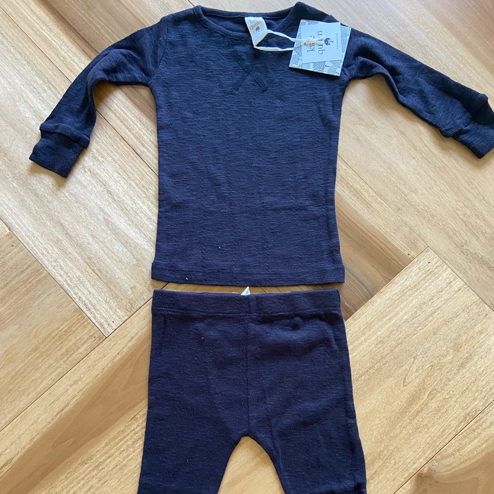 Kate Quinn - 18-24 month - black - pointelle - pajama set - NWT